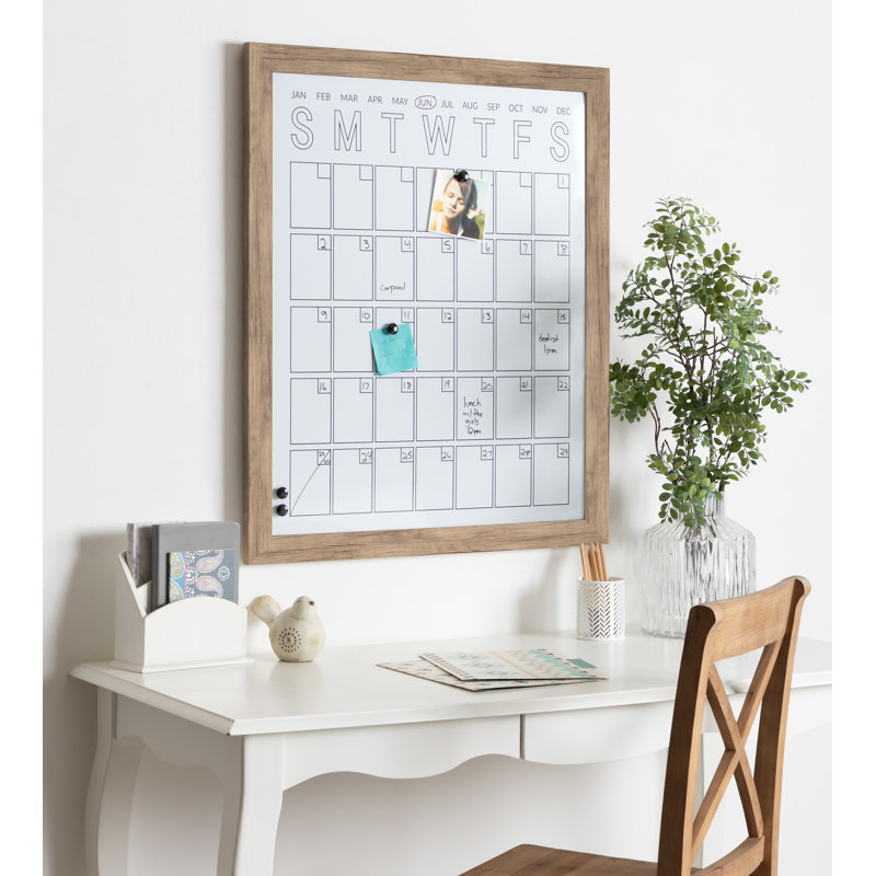 Ophelia & Co. Monthly Calendar Wall Mounted Dry Erase Board